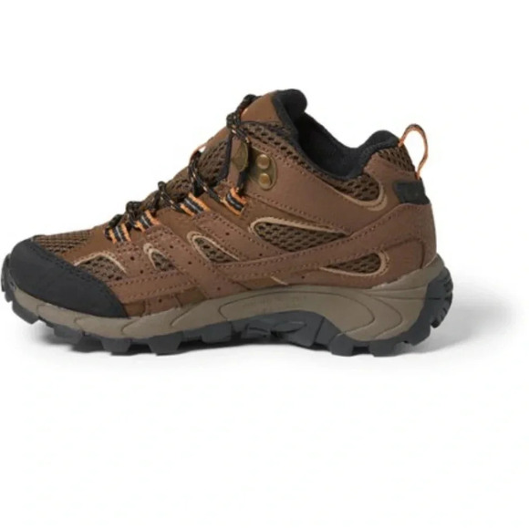 Merrell Kids Size 5.5 W Wide Moab 2 Mid Waterproof Hiking Boots Brown NWT Earth - Picture 8 of 11